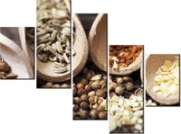 100 75CM OBRAZ 5 ELEM SZCZYPTA SMAKU ŚCIENNY