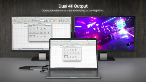 Unitek Adapter USB-C na 2x HDMI 4K MST na Arena.pl