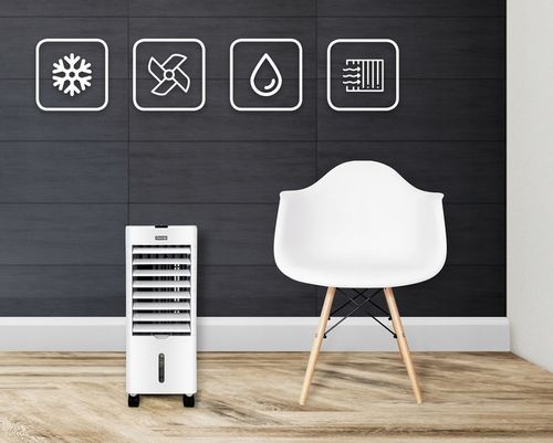 Klimatyzator wodny przenośny HAXON ZAX 4w1 LED nawilżacz pilot + wkłady na Arena.pl