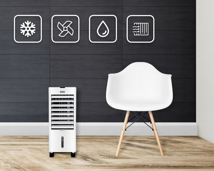 Klimatyzator wodny przenośny HAXON ZAX 4w1 LED nawilżacz pilot + wkłady zdjęcie 2