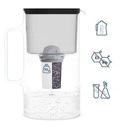 Dzbanek filtrujący szklany Wessper AquaMax 3l + 1x Filtr do wody na Arena.pl