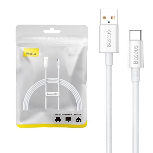 kabel usb do usb-c baseus superior 100w 1.5m (biały) zdjęcie 1
