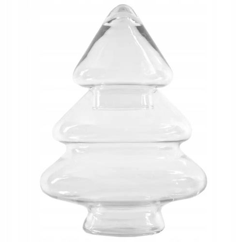 Choinka szklana pojemnik na ciastka, pierniki, ozdoby świątezne wys.27cm na Arena.pl