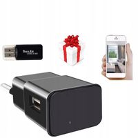 KAMERA ŁADOWARKA USB UKRYTA SZPIEGOWSKA ZASILACZ WiFi GRATIS ADAPTER SD
