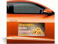 Magnes na samochód auto reklama magnetyczna 60x30 SPRZEDAŻ MŁODE ZIEMNIAKI