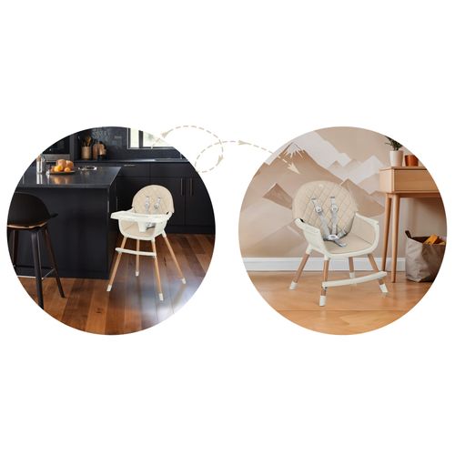 Krzesełko do karmienia Nukido Lilo beżowe na Arena.pl