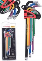 KLUCZE IMBUSOWE TORX DŁUGIE IMBUS T10-T50 ZESTAW 9szt Z OTWOREM