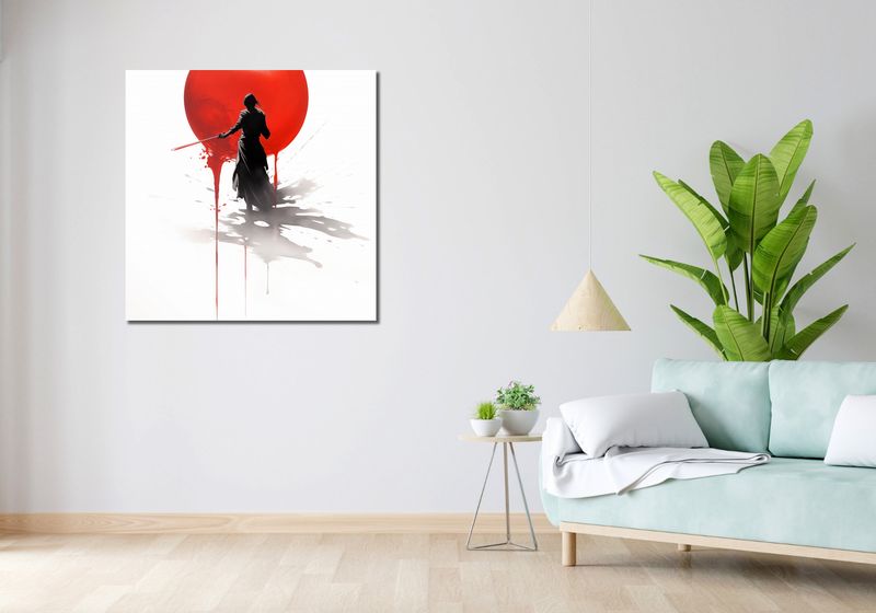 Obraz 90x90cm Samotny Samuraj zdjęcie 2