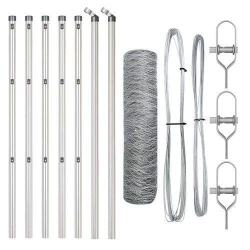 Ogrodzenie z słupkami Srebrny 0.6 x 10 m Stal pokryta PCV na Arena.pl