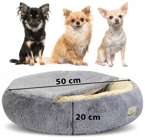 Legowisko dla psa FLUFFY 50 cm jasnoszare na Arena.pl