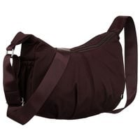 bordowa torebka damska z poliestru zamykana suwakiem,