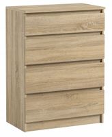 Komoda Szafka Do Sypialni 70 x 40 x 97 CM Pari 4 Dąb Sonoma