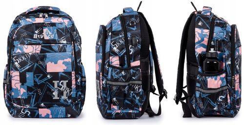 Tornister szkolny plecak młodzieżowy we wzory Duży 24L 3 kolory Klasa 4-8 na Arena.pl
