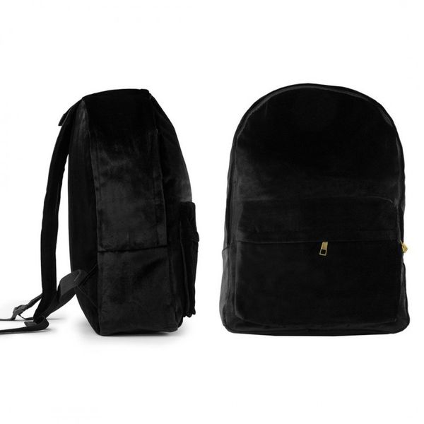 Plecak aksamitny VELVET CZERŃ zdjęcie 3