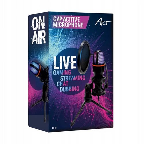 Mikrofon Do Komputera PC POJEMNOŚCIOWY USB LED RGB na Arena.pl