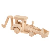 Drewniana zabawka John Paddle - Koparka Spychacz - 27cm