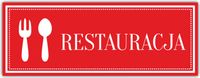 Tabliczka Grawerowana na drzwi RESTAURACJA