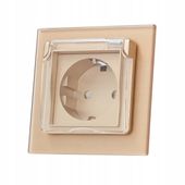 GNIAZDO 16A LIVOLO ZŁOTE BRYZGOSZCZELNE IP44