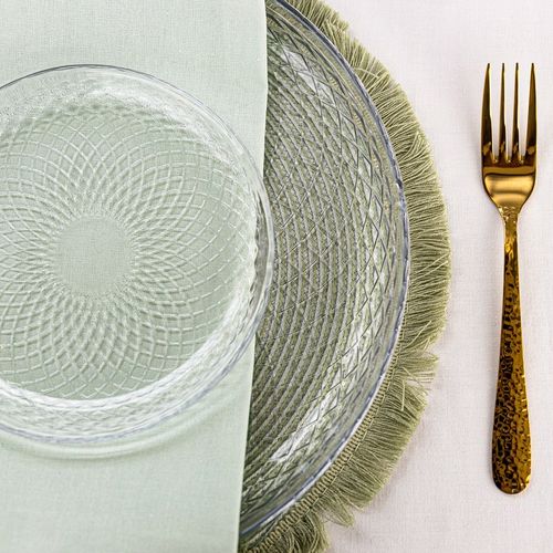 Szklane TALERZYKI Deserowe NA CIASTO Przekąski 4x17 cm Przezroczyste na Arena.pl