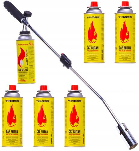 WYPALARKA DO CHWASTÓW GAZOWY PALNIK DŁUGI +5 x GAZY ALPEN CAMPING na Arena.pl