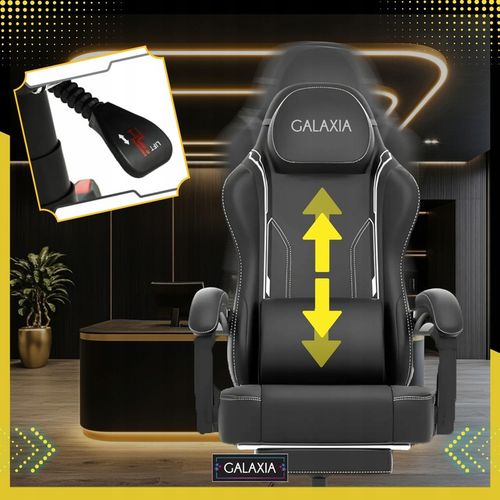 FOTEL GAMINGOWY BIUROWY Obrotowy Kubełkowy Krzesło Gamingowe Z Podnóżkiem na Arena.pl