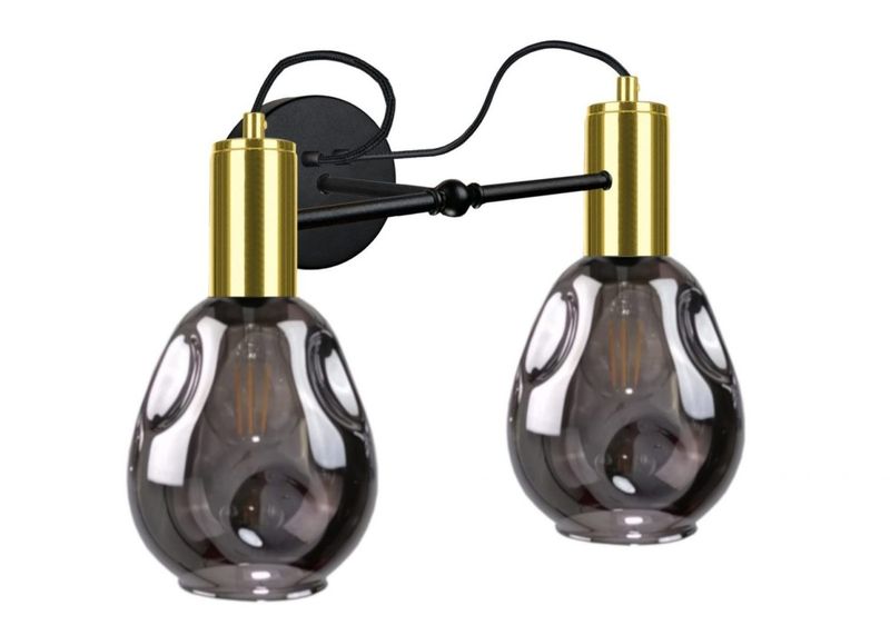 Kinkiet 2xE27 KARI BLACK/GOLD zdjęcie 1