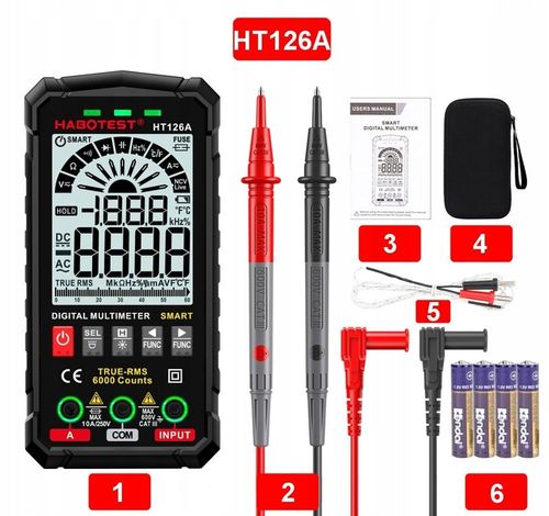 CYFROWY MULTIMETR UNIWERSALNY NCV RMS LIVE TEST TERMOPARA TEMP. na Arena.pl
