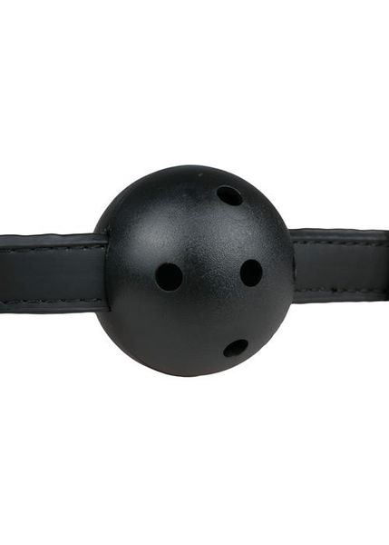 Knebel-Ball Gag With Pvc Ball - Black zdjęcie 4
