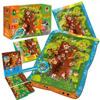 puzzle edukacyjne gra z lupą forest story 54 el. dla dzieci rk1080-04