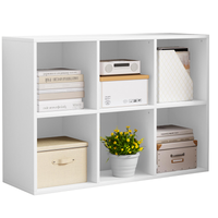 REGAŁ OTWARTY  KOMODA KOSTKA 2x3 BIAŁY NA KSIĄŻKI BIUROWY NOWOCZESNY