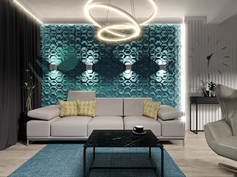 Dekoracyjne Panele Ścienne 60x60 - HEXAGON zdjęcie 6