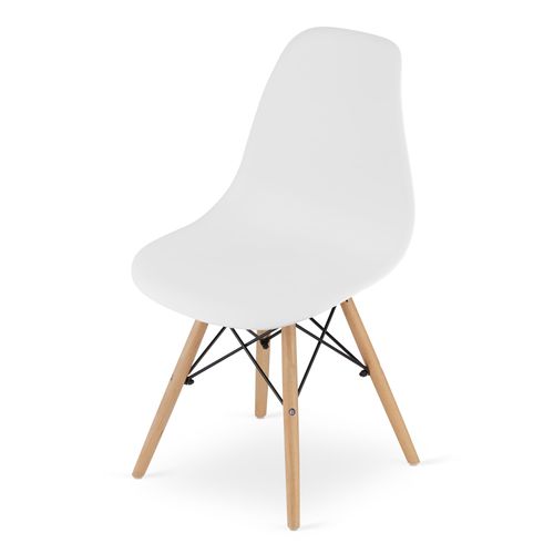 Krzesło OSAKA białe / nogi naturalne x 4 na Arena.pl