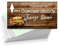 Wizytówki firmowe REKLAMOWE Foliowane 1000 szt DOMOWE OBIADY