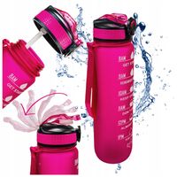 butelka bidon na wodę z miarką motywującą 1litr bpa free fitness sport