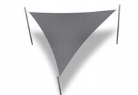 ŻAGIEL PRZECIWSŁONECZNY WODOSZCZELNY OGRODOWY TRÓJKĄT SZARY 3,5X3,5X3,5