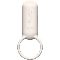 tenga svr smart vibe ring sand beige - silikonowy pierścień wibrujący usb