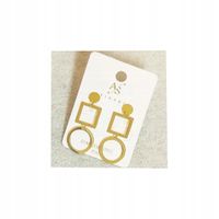 Aisadi – kolczyki koło i kwadrat stal chirurgiczna