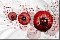 120CM 80CM OBRAZ ŚCIENNY CZERWONE DMUCHAWCE 6