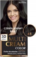 JOANNA MULTI CREAM COLOR FARBA DO WŁOSÓW NR 41 CZEKOLADOWY BRĄZ 1 SZT