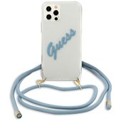 Etui Guess do iPhone 12 Pro Max, Niebieski