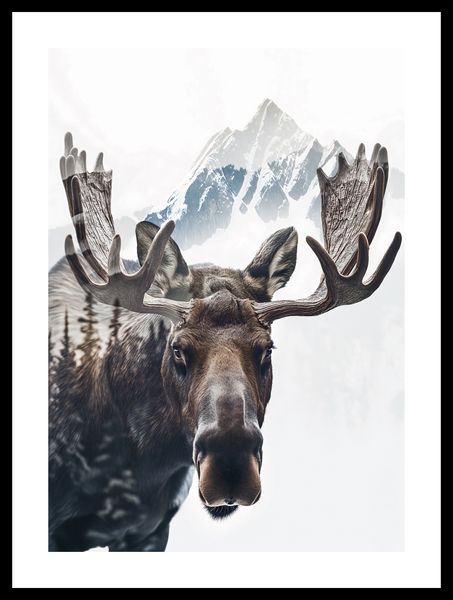 Plakat 29,7x42cm Łoś Duch Lasu zdjęcie 3