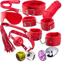 Zestaw BDSM Komplet Gadżetów Erotycznych Kajdanki Korek Gra Kości Miłości