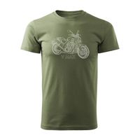 Koszulka na motor z motocyklem Yamaha V MAX VMAX męska khaki REGULAR M