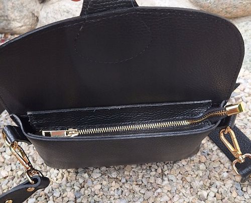 Torebka włoska nerka listonoszka MAXI DUŻA WERSJA zamek Vera Pelle na Arena.pl