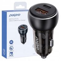 palpro szybka ładowarka samochodowa do telefonu laptopa 2x usb-c usb-a 60w