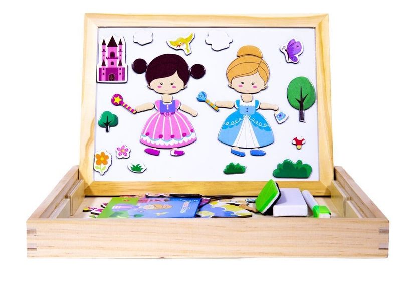 Drewniana wielofunkcyjna tablica edukacyjna 2w1 zdjęcie 4