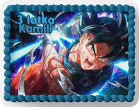 PROSTOKĄTNY OPŁATEK NA TORT A4 20x29CM - DRAGON BALL + IMIĘ