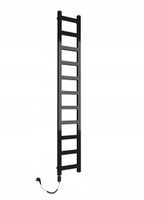 Grzejnik elektryczny LUCY 1210x250 CZARNY POŁYSK