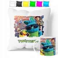 ZESTAW: KUBEK + POSZEWKA - TOY STORY - PREZENT WIELE WZORÓW + IMIĘ