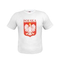 koszulka z nadrukiem "Biało-Czerwoni" biała - rozmiar S